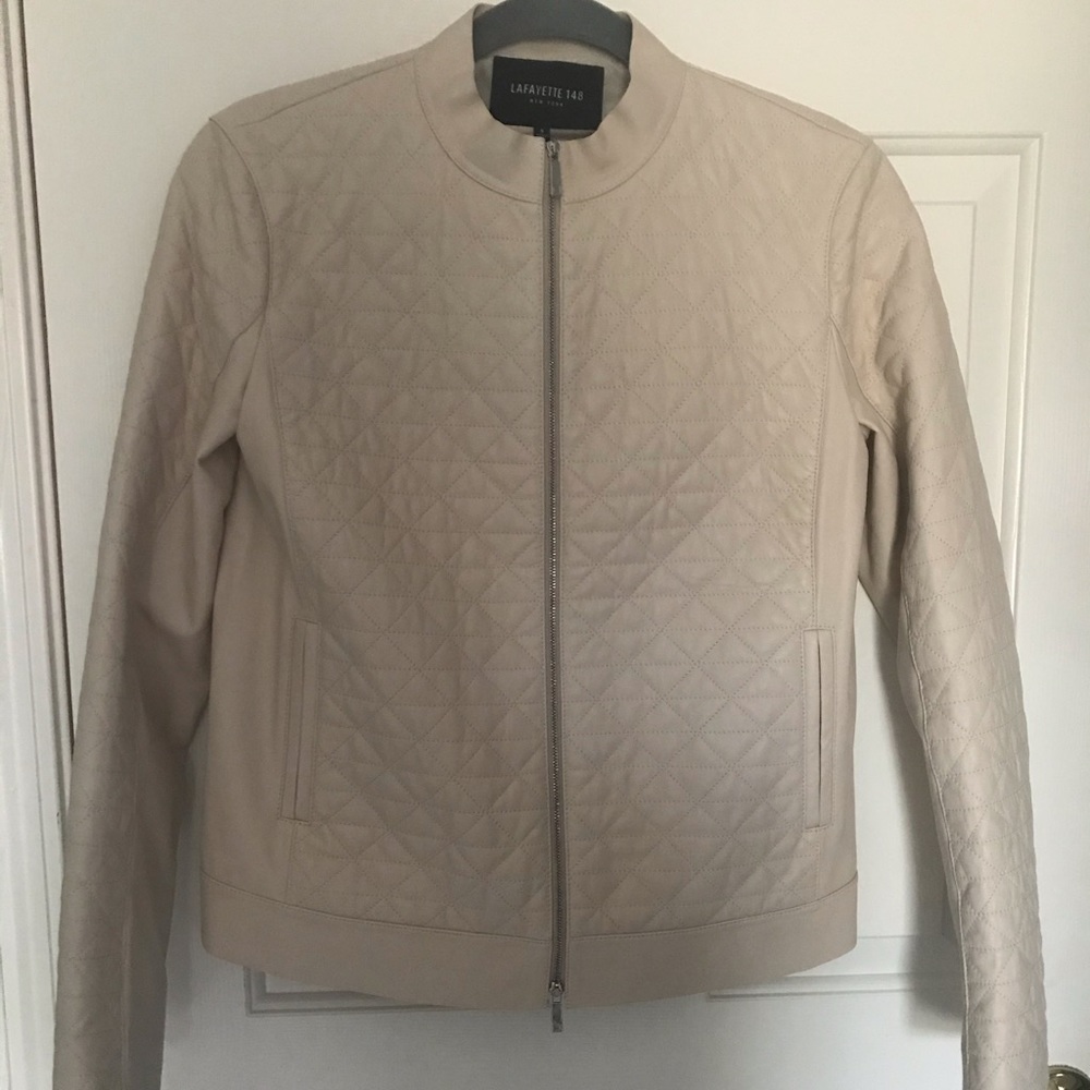 Lafayette 148 leather bomber jacket